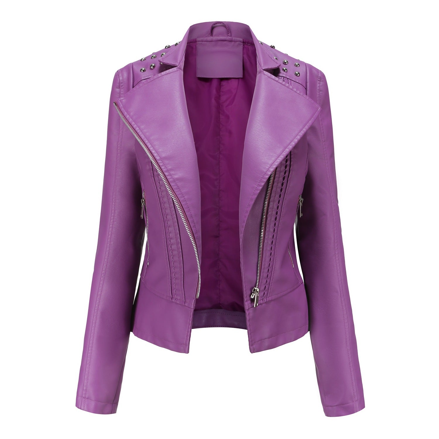 lightweight biker jacket women street style