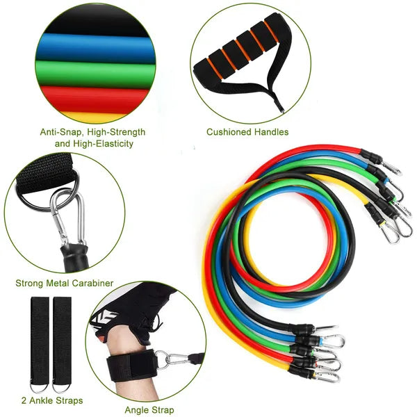 multi level resistance tube bands for men and women
