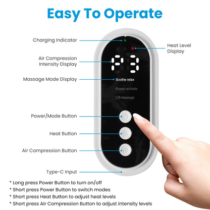 muscle recovery leg massager with multiple modes