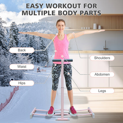 non slip pedal ski trainer for indoor fitness exercise