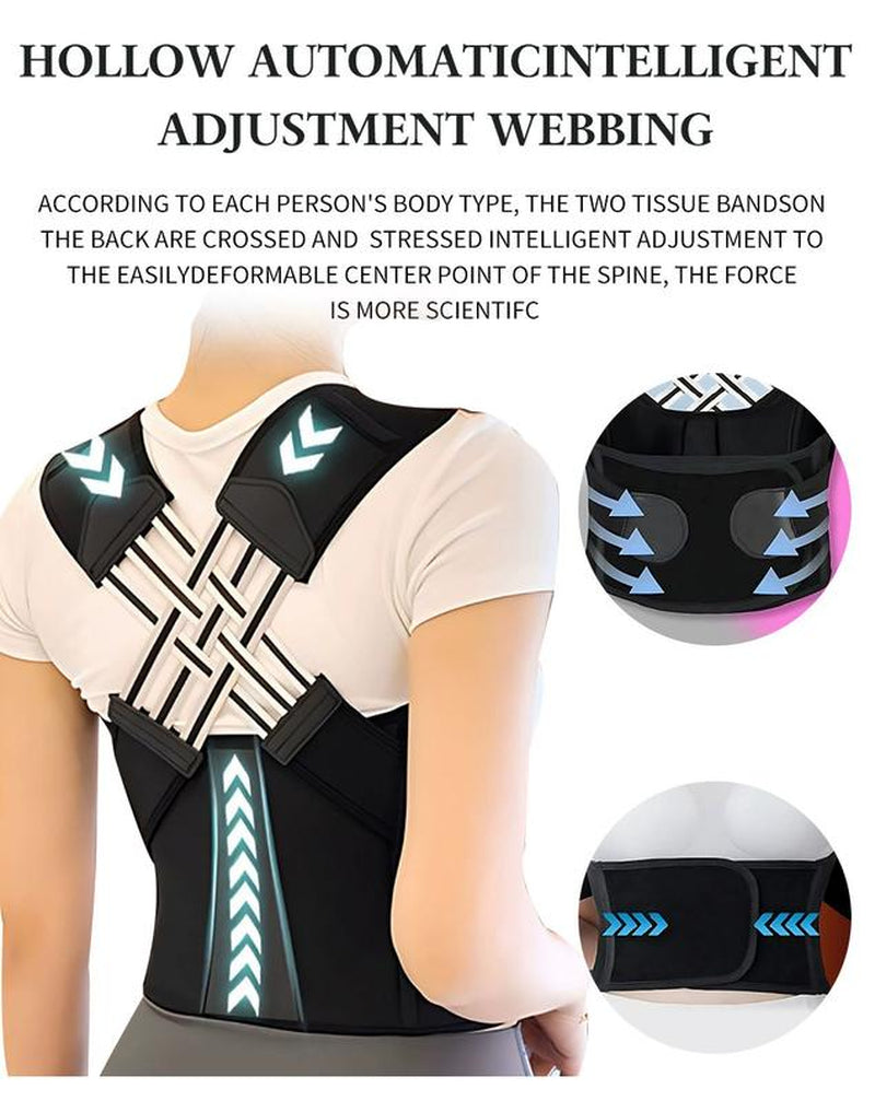 Waist Trainer Corrects Bad Posture for Teenager and Adult, Helps and Hunchback, Back Support Posture Correction, Shoulder Belt Correction, Vest Support Relieves Neck, Shoulder, and Back Pain, Adjustable Velcro Design for Home Office