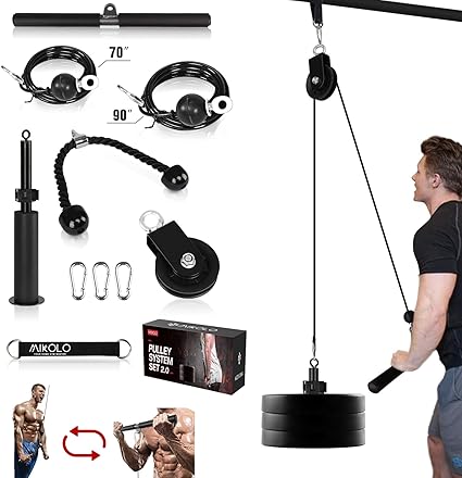 pulley machine with adjustable pins for fitness