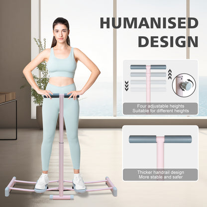 simulated ski trainer with adjustable pedals for cardio
