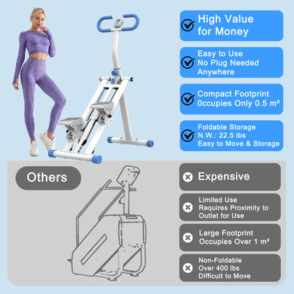 stair stepper with resistance bands cardio trainer