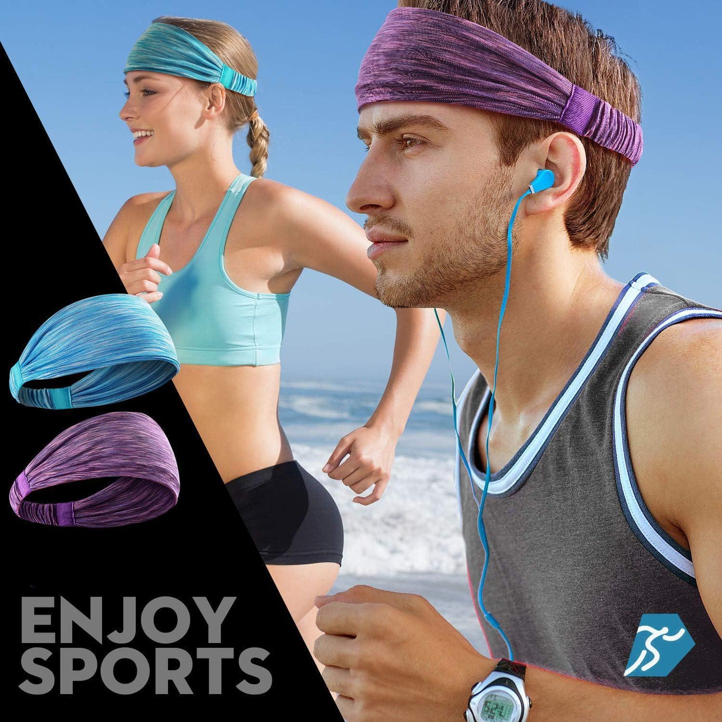 sweat control headbands for running and exercise

