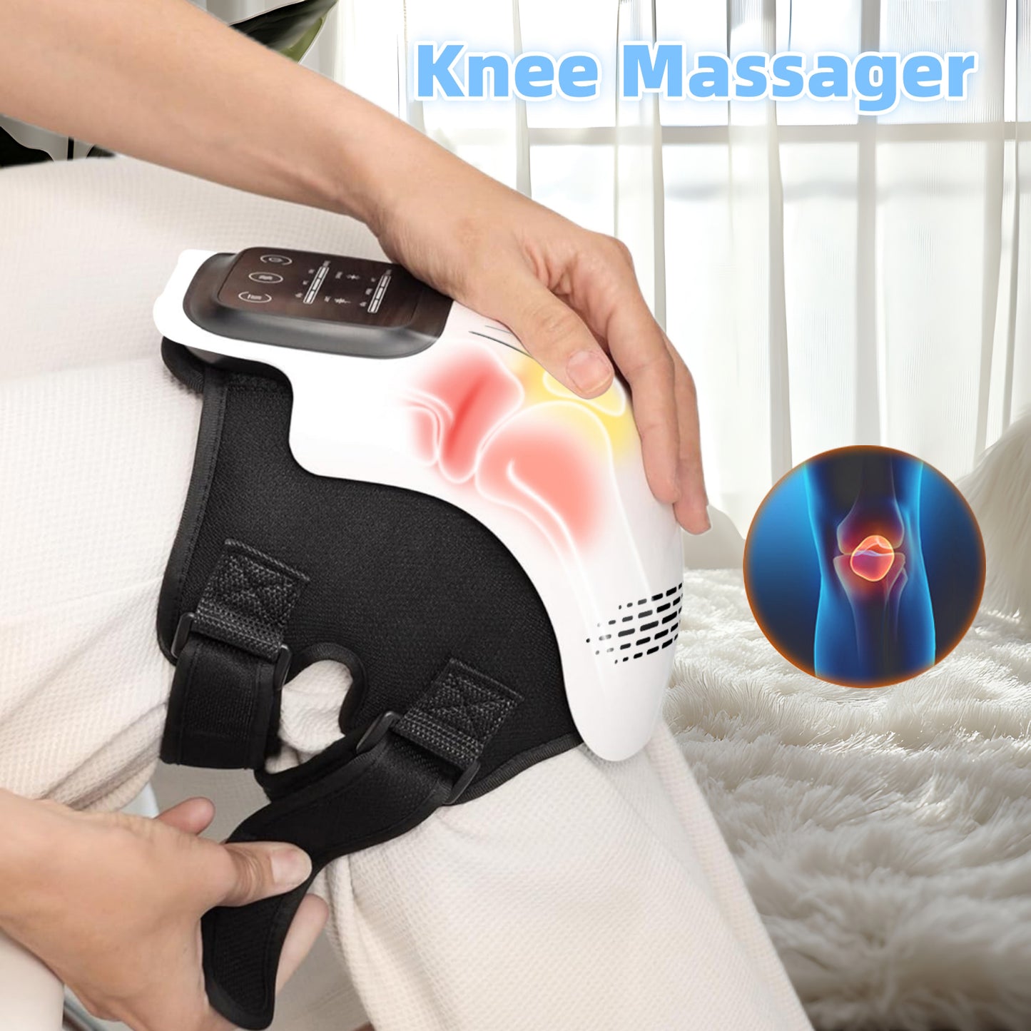 wireless cordless knee massager with infrared light
