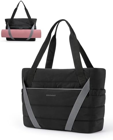 women gym tote bag with zipper for travel and work
