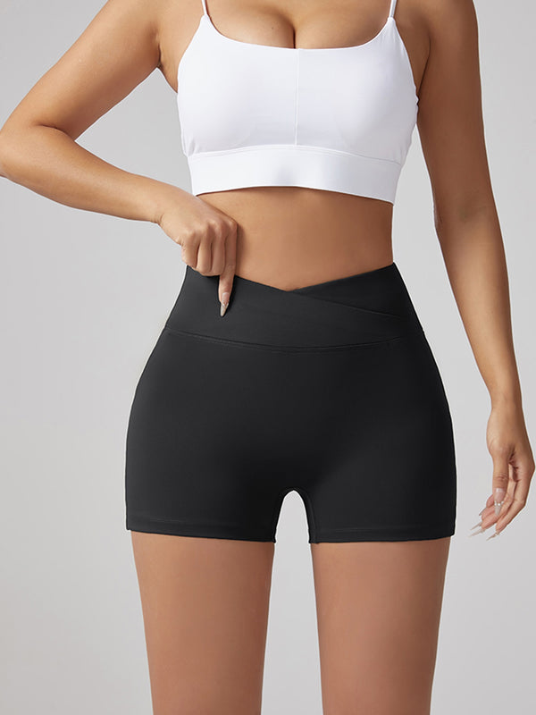 women’s stretch gym shorts for yoga and exercise