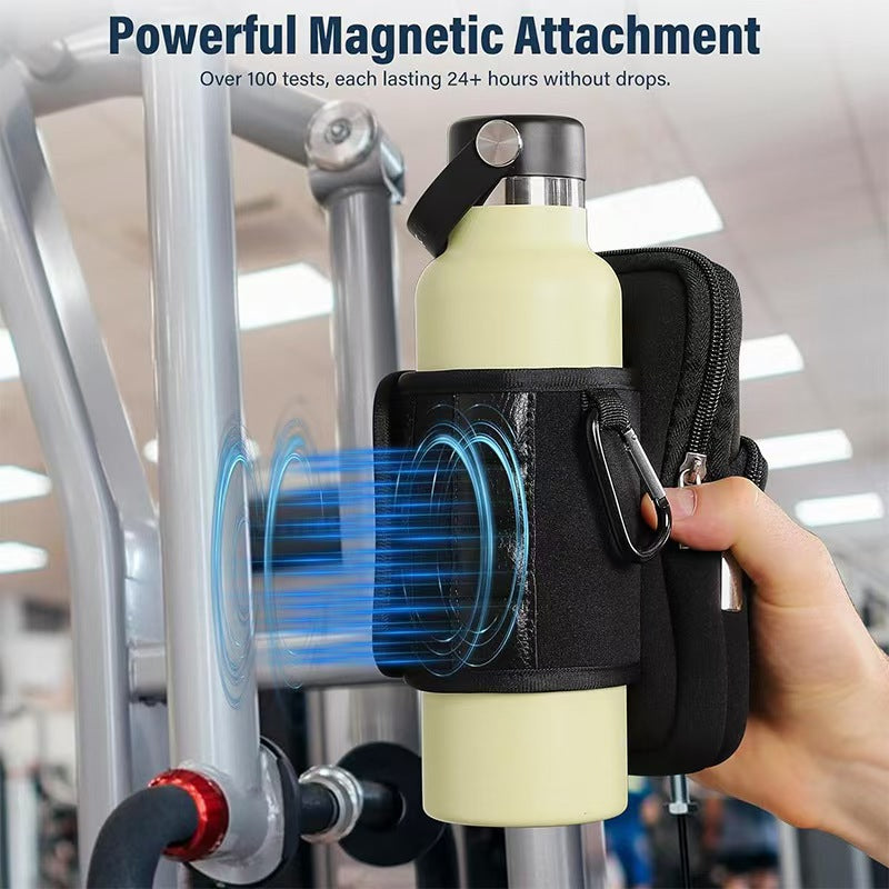 workout bottle bag for phone headset and membership card